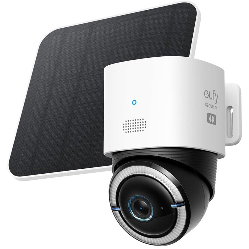 Eufy Security S330 4K UHD Outdoor 4G LTE Camera with Solar Panel – T86P2K20 – White