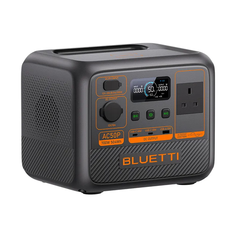 BLUETTI AC50P Portable Power Station | 504Wh, 700W (UK PLUG) – P-AC50P-UK-GY-BL-010
