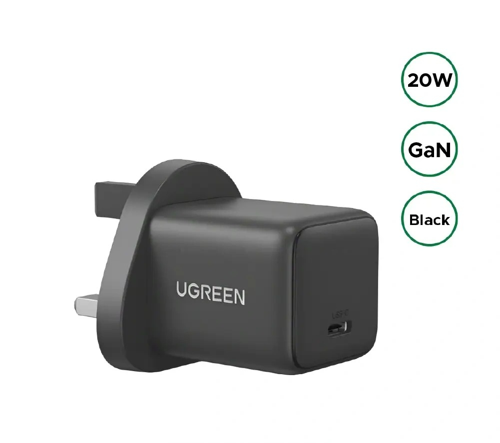 UGREEN 20W USB-C GaN Fast Charger UK Pin – X512