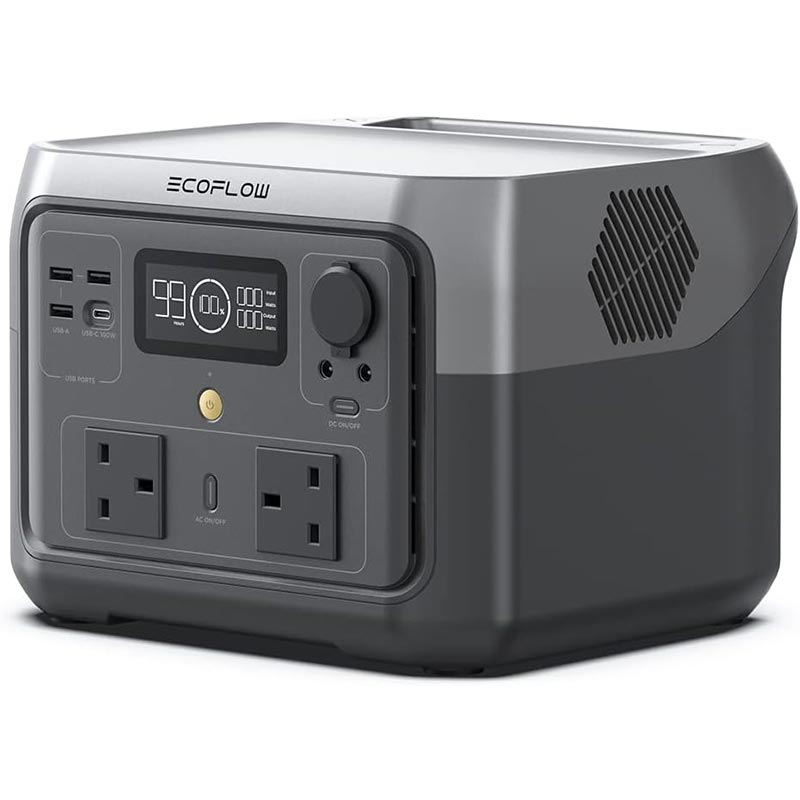 EcoFlow RIVER 2 Max – Portable Power Station (500W, 512Wh) – ZMR610-B-UK