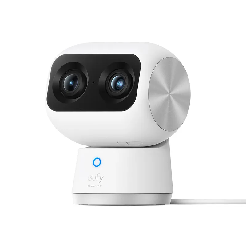 Eufy Security Indoor Cam S350 | 360° Pan & Tilt Dual Indoor Camera with Night Vision – T8416221 – White