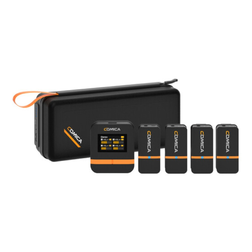 Comica Vimo Q Mini 4-Person Wireless Microphone System (Black, 2.4 GHz)