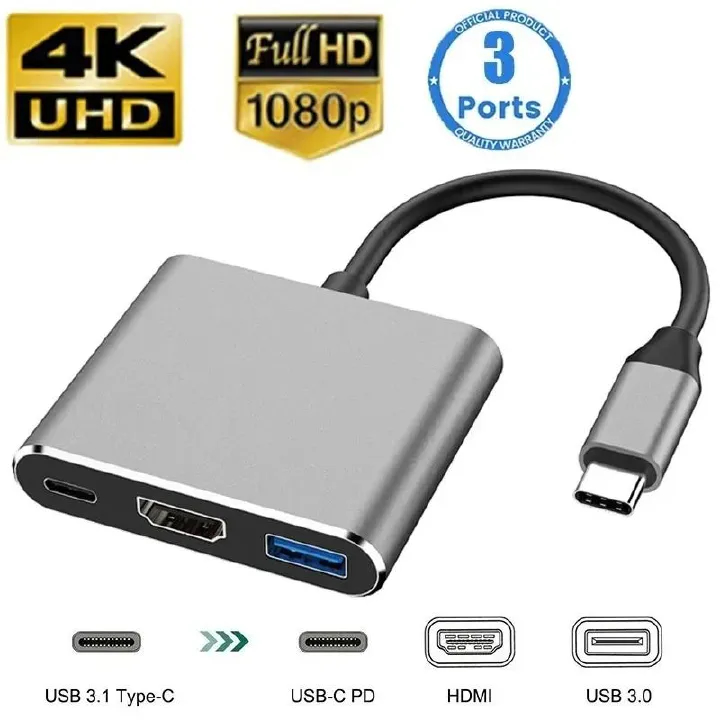 Type C Hub 3-in-1