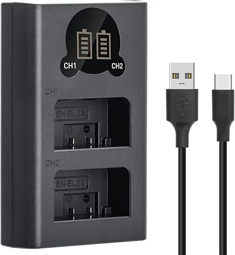 Caisi EN-EL25 Dual Battery Charger for Nikon Cameras