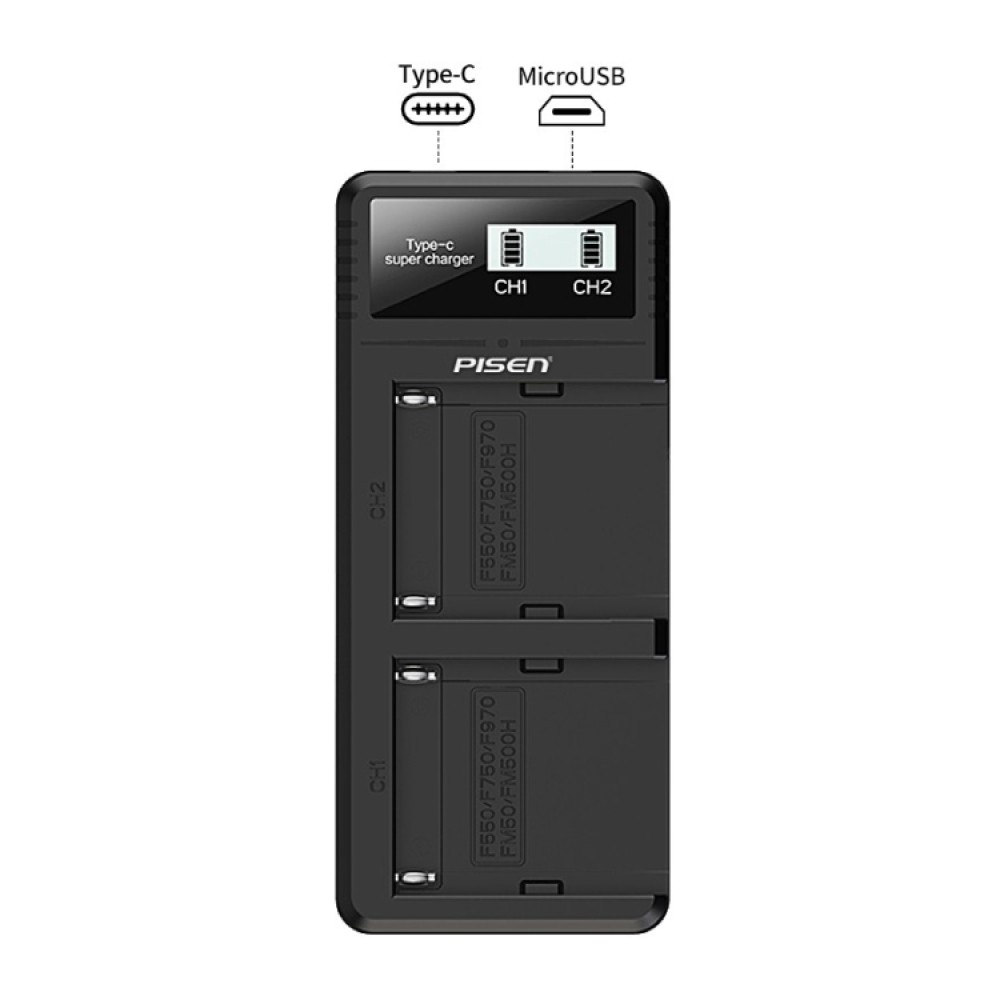 Pisen Dual USB Super Charger for Sony NP-F970