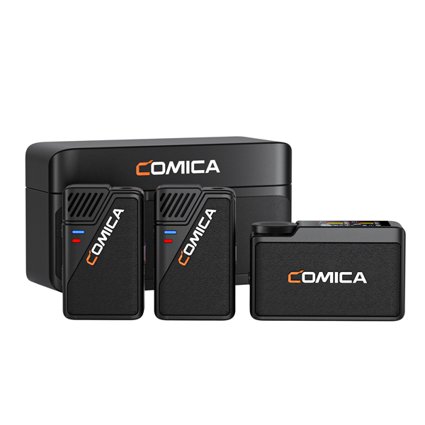 COMICA BooMax 2-Person Wireless Lavalier Microphone System, 32-Bit Float Mic with 32GB Internal Recording