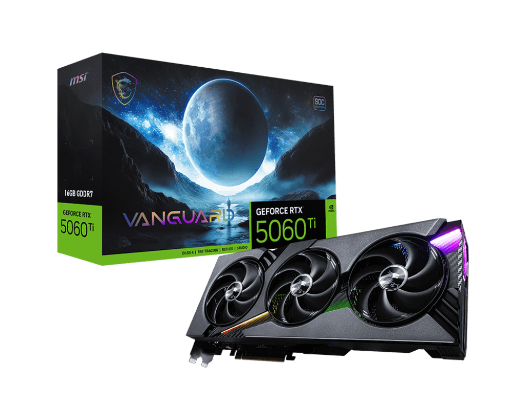 MSI GeForce RTX™ 5060 Ti 16GB VANGUARD SOC Desktop PC Graphics Card