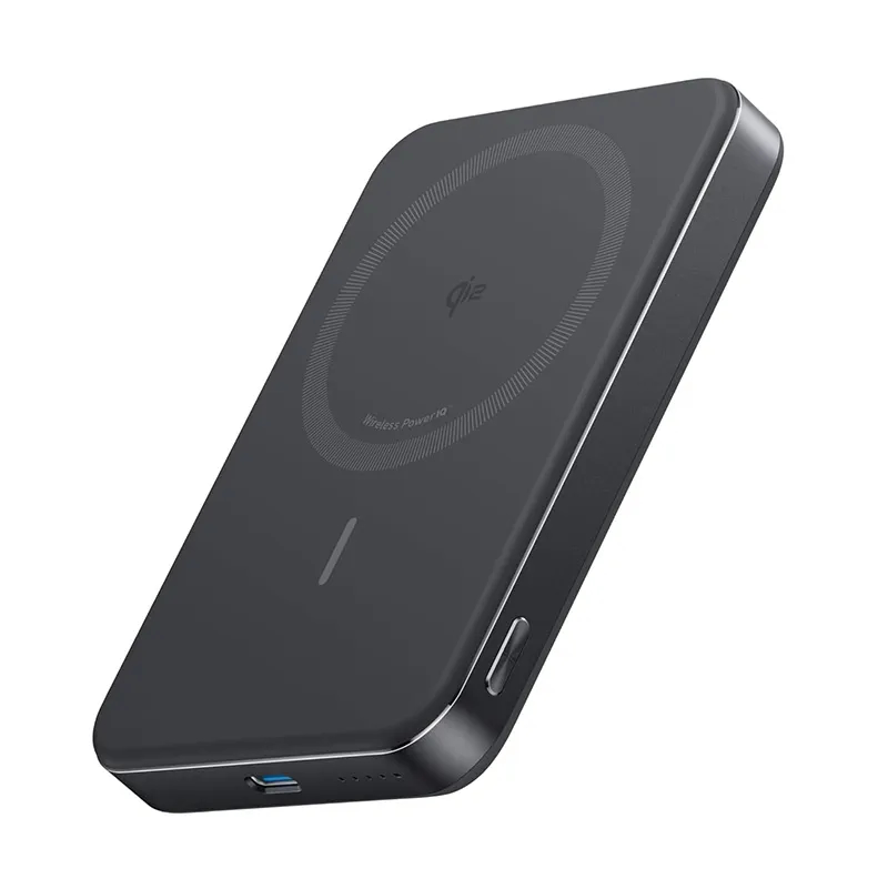 Anker MagGo Ulta-Slim Magnetic Power Bank (10,000 mAh, 30W USB-C Charging, 15W MagSafe) – A1664H11 – Black