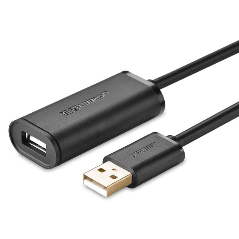 UGREEN Active Cable USB 2.0 Extension Cable 480 Mbps 10 Metres Black (US121 10321)