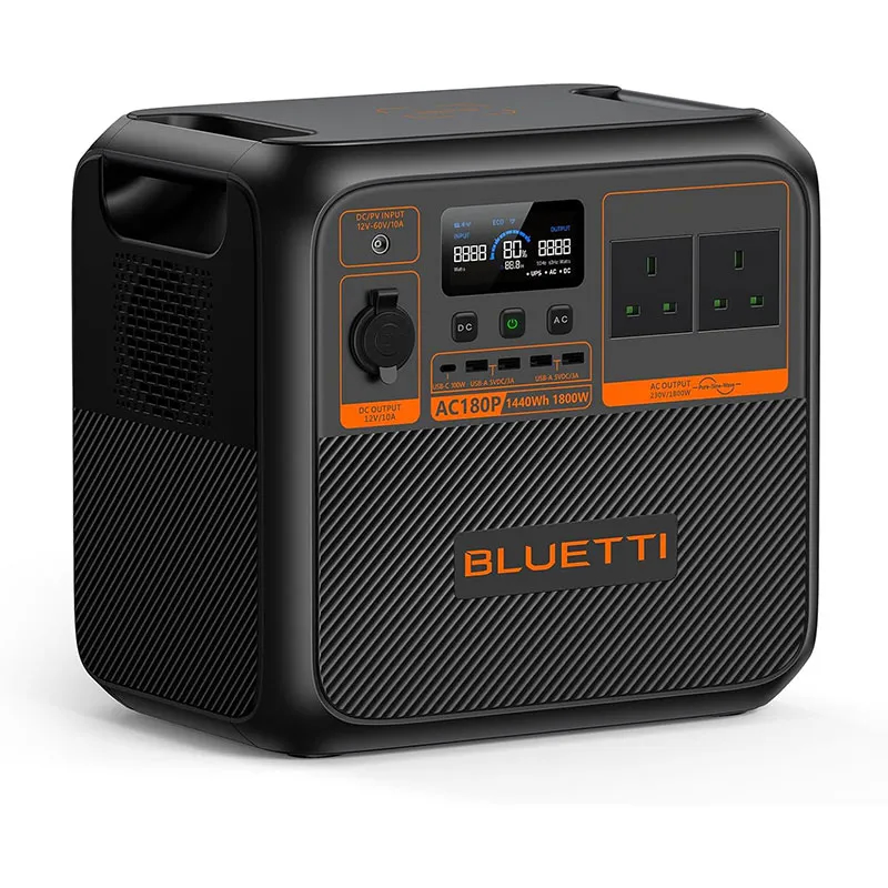 BLUETTI AC180P Portable Power Station | 1440Wh, 1800W (UK PLUG)